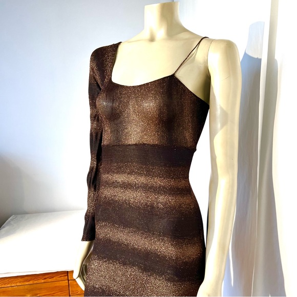 ROMAN KEFLAY VINTAGE BRONZE MAXI DRESS - Picture 6 of 10